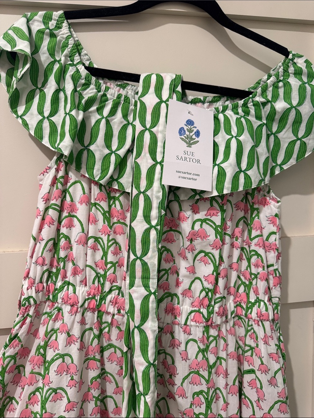 Sue sartor Marias sleeveless maxi dress guava Kelly green - Picture 2 of 10